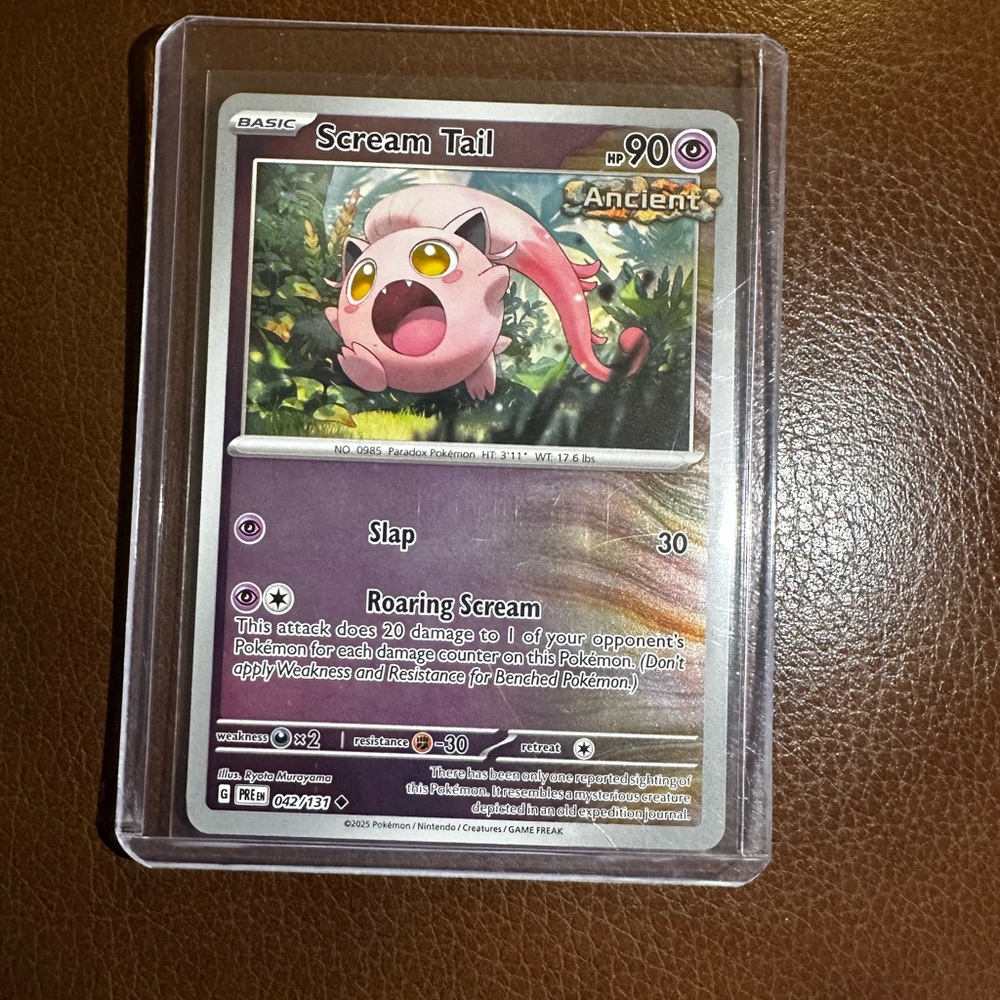 Scream Tail Pokémon Card 042/131 reverse holographic ( prismatic evolutions)